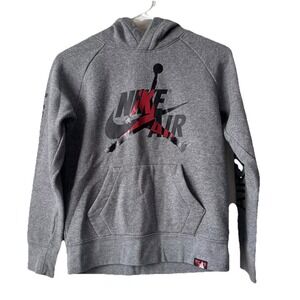 Nike Air x Air Jordan Spell Out Large Logo Hoodie Boys 10-12yr Basketball‎ Sport